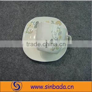 SQUARE SHAPE COFFEE CUPS AND SAUCERS SET thumbnail-1