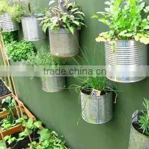 Galvanized Herb Planter | Galvanized Hanging Metal Flower Planters for Home thumbnail-1