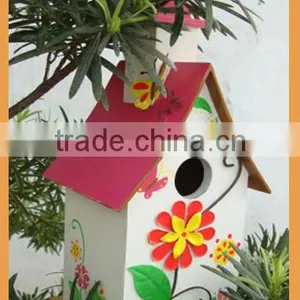 Outdoor Decorative Wooden Bird House Wholesale YZ-1201001 thumbnail-1