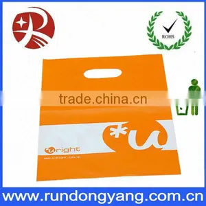 Yellow Printing ECO-friendly Die Cut Plastic Bags thumbnail-1