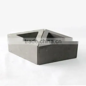 Triangle Shape Bare Concrete Decorative Interior Plain Cement Planter thumbnail-1