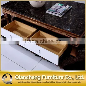 Popular Metal Base Marble Center Table Decorations Coffee Table thumbnail-6