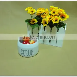 2014 Cheap Custom Exquisite White Embossed Handmade Ceramic Bowl thumbnail-5
