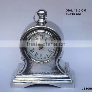 Round Table With Rectangular Base in Mirror Polish Finish and Also Available in Nickel Plating thumbnail-1