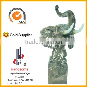 14 Inch Home Decoration Souvenir Brass Imitating Elephant Animal Statue thumbnail-1
