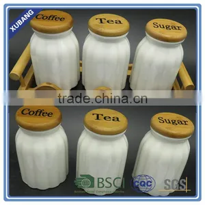 Ceramic Material and Storage Bottles & Jars Type Ceramic Canister Tea Coffee Sugar Set thumbnail-3