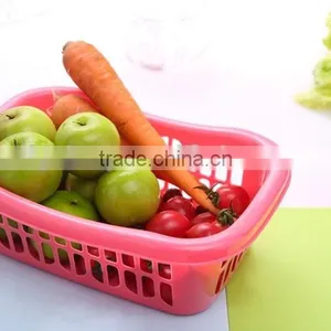 Wholesale MIni Cute Plastic Storage Basket Kitchen Accessories Wash Fruit Vegetable Sieve Storage Basket Dropping Water thumbnail-1