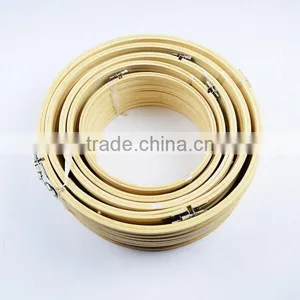 New Products Eco Friendly Different Size and Shapes Round Bamboo Embroidery Hoop for Promotional Gifts Made in China thumbnail-1