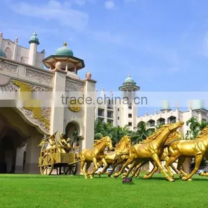 Popular Garden Decor Golden Horse Statue thumbnail-2