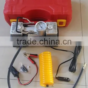 2 Cylinder Automatic Truck Tire Inflation Tyre Inflator Portabe DC 12v Mini Car Air Compressor thumbnail-6