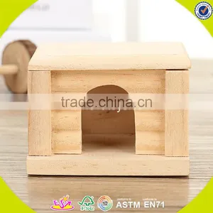 2017 New Design Wooden Animal House for Hamster Mini Wooden Animal House for Hamster W06F026 thumbnail-3