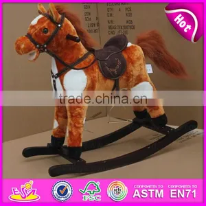 2015 New Wooden Rocking Horse, Kids' Wooden Rocking Horse Toy, Cheap Wooden Rocking Horse W16D065 thumbnail-1