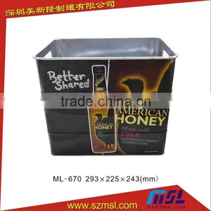 Large Galvanized Tin Bucket, Galvanized Metal Bucket, Metal Ice Bucket thumbnail-1