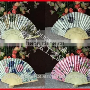 Wholesale Bamboo Fabric Hand Folding Fan thumbnail-1