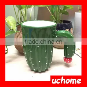 UCHOME 2017 Hot Sale Ceramic Cup Creatice Cactus Shape Coffee Mug thumbnail-4