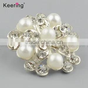 Keering-style Hotsale Pearl Rhinestone Button Pins for Shirt WBK-1471 thumbnail-3