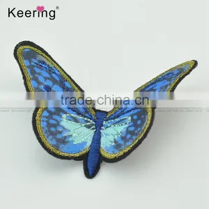 3D Lifelike Colorful Butterfly Custom Embroidery Textile Patch for Garment Accessory thumbnail-2
