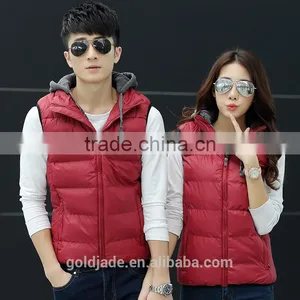 Hot Winter New Down Cotton Vest Casual Slim Jacket Coat Waistcoat for Men and Women thumbnail-3