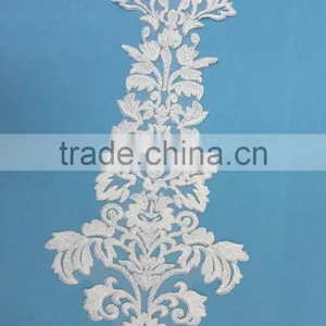 New Design Fashion Beautiful Cord Embroidery Design Lace Flower Curtain thumbnail-1