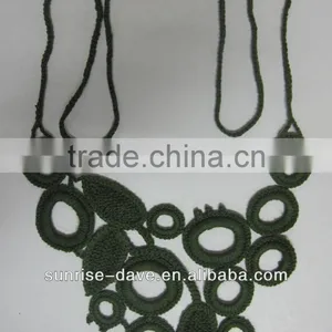 Wholesale Dark Color Cotton Crochet Collar for Ladies Clothes thumbnail-1