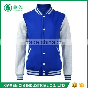 Top Fashion Custom Made Slim Fit Korean Style Royal Blue Mens School Varsity Jacket thumbnail-5