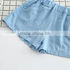 Summer Apparel Latest Arrivals Linen Fabric Shorts Daliy Wearing Baby Clothes thumbnail-6