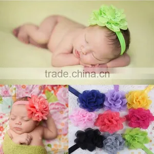 2014 New Style Fashion Chiffon Headband Hairband Baby Girl Flowers Headbands With Elastic Kids' Hair Accessories Baby Headwear thumbnail-2