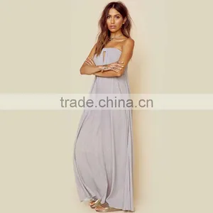 OEM Strapless Maxi Shift Dress With Keyhole One Fits All Plus Size Dresses thumbnail-3