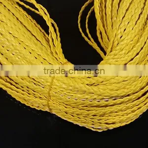 DIY Jewelry Wire PU Leather Rope Color Braided Rope Wholesale Three Strands Braided 5mm Flat Leather Rope (100 m / Roll) thumbnail-1