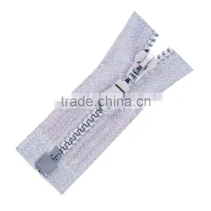 5# Silver Teeth & Tape O/E Plastic Zipper thumbnail-1