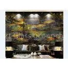 Art Decorative Glass Wall Panels / Decorative Colored Glass For TV Background thumbnail-1
