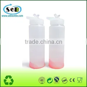 Glass Water Bottle/ Glass Drinking Bottle/ Glass Water Bottle With Silicone Sleeve thumbnail-2