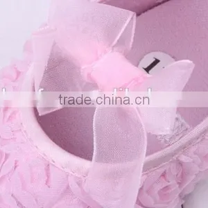 0-12 Month New Arrival Girl's Start Walkers Rose Lace Newborn Baby Shoes thumbnail-2