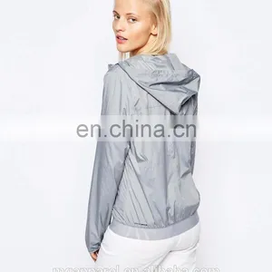 Wholesale Fashion Cheap Plain Windbreaker Jacket for Women 2016 thumbnail-3