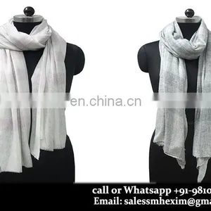 Shawls & Scarfs in Check, Check Pashmina Wool Shawls thumbnail-1