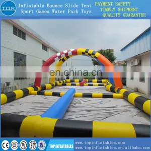 TOP Inflatable go Cart Track Racing Air Tracl for Sport Game thumbnail-3