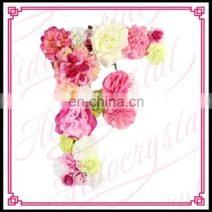 Aidocrystal Hot Sale Oem Design Artificial Silk Fabric Wedding Decor Floral Arrangement Letter F thumbnail-4