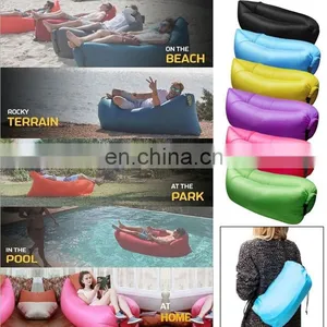 Fast Inflatable Sofa Sleeping Bag Outdoor Air Sleep Sofa Couch Portable Furniture Sleeping Hangout Lounger Inflate Air Bed F842 thumbnail-1
