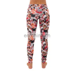 Sexy Compression Tights Dri Fit Running Push up Fitness Womens Printed Always Christmas Leggings thumbnail-4