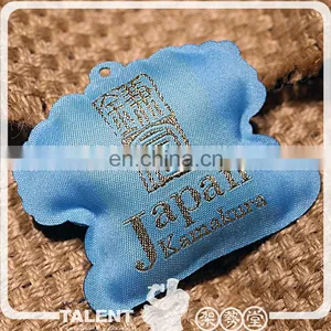 Custom Special Shape 3D Sponge Filling Double Face Mascot Woven Badge thumbnail-2