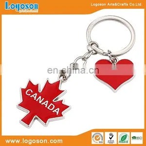 High Quality Hot Sales Souvenir Gifts Canadian Flag Keychain thumbnail-1