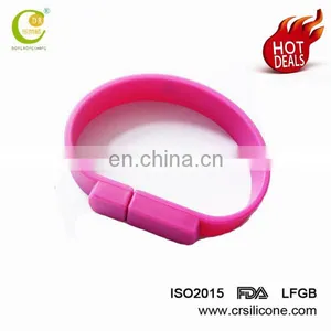 Custom Logo Fashion Silicone Bracelet 8gb Usb 2.0 Flash Memory Stick Pen Drive Thumb U Disk thumbnail-2