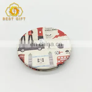Customized Printing Mini Folding Leather Makeup Mirrors thumbnail-1