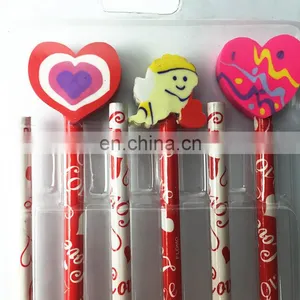 Valentine Heart Shape and Kiss Shape Eraser and Pencil Set thumbnail-2