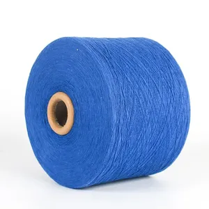 Ne12s Blue OE Regenerated Cotton Yarn for Gloves Recycled Tc CVC Yarn thumbnail-1