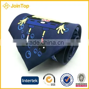 2016 Newly Design Cute Funny Printing Cartoon Child Microfibre Necktie thumbnail-6