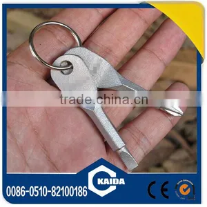Mini Pocket Stainless Steel Outdoor Tool EDC Cross Combination Screwdriver With Keychain Key Ring thumbnail-4