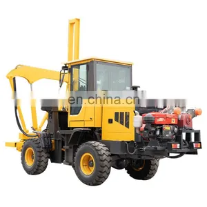 Wheeled Multifunction HWZG Hydraulic Guardrail Post Pile Driver for Sale thumbnail-5
