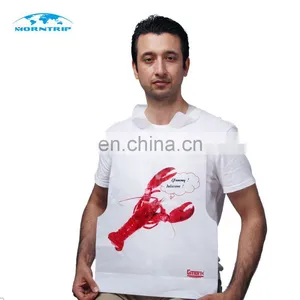 Disposable Plastic Lobster Bibs With Ties Seafood Crab Bake Feast thumbnail-5