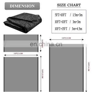 100% New HDPE UV Greenhouse Black UV Sun Shading Net thumbnail-3